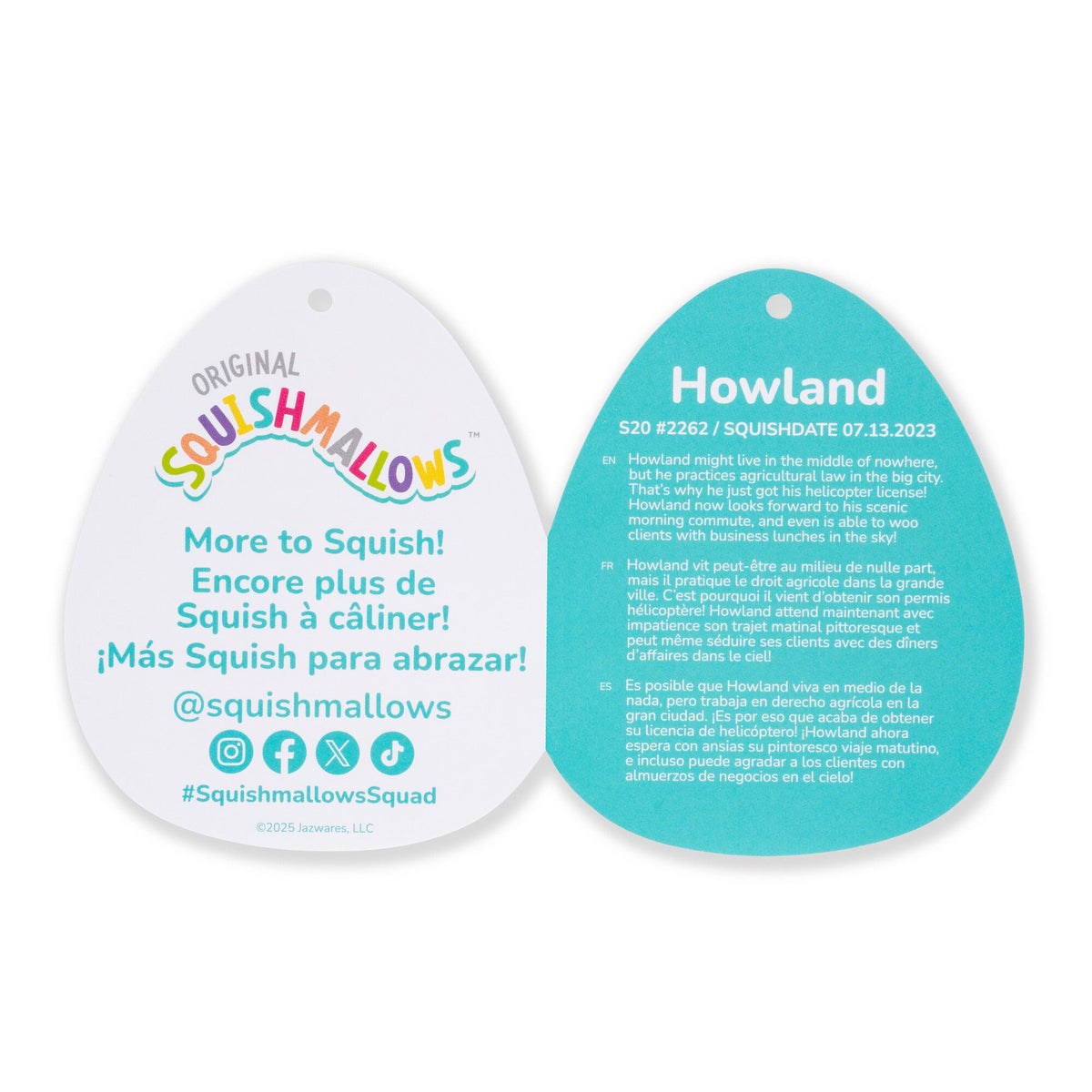 Squishmallows Customer Favorite | 20" Howland the Peach Brahman Bull | Jazwares