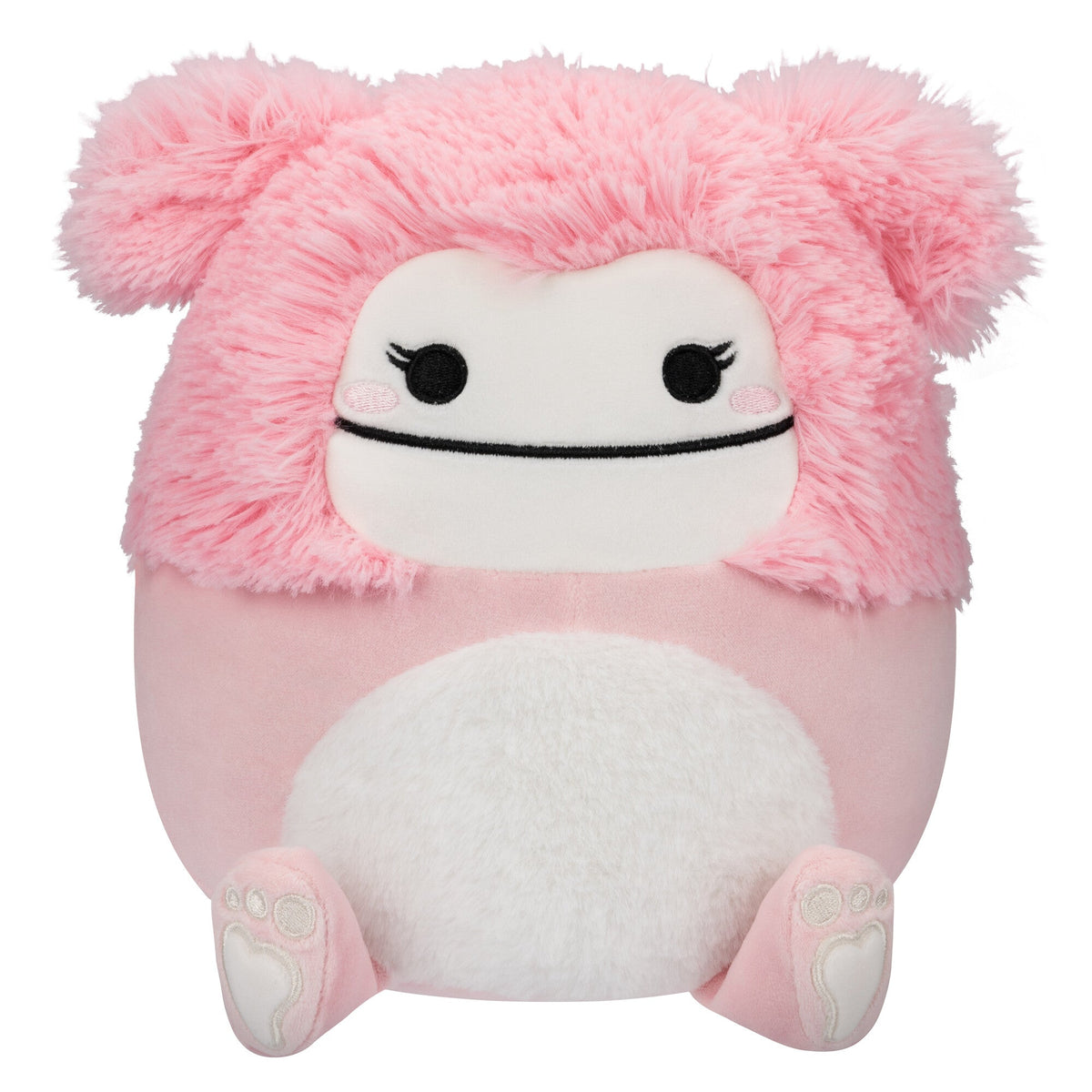 Squishmallows Premium | 8" Brina the Pink Bigfoot with Fuzzy Belly | Jazwares