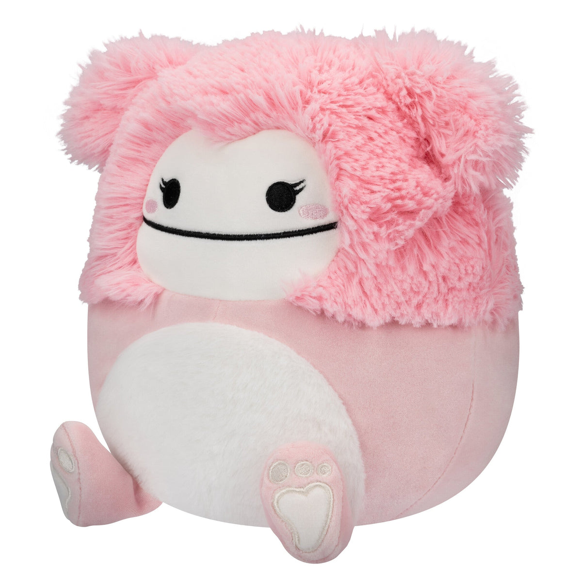 Squishmallows Premium | 8" Brina the Pink Bigfoot with Fuzzy Belly | Jazwares