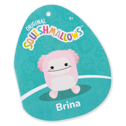 Squishmallows Premium | 8" Brina the Pink Bigfoot with Fuzzy Belly | Jazwares