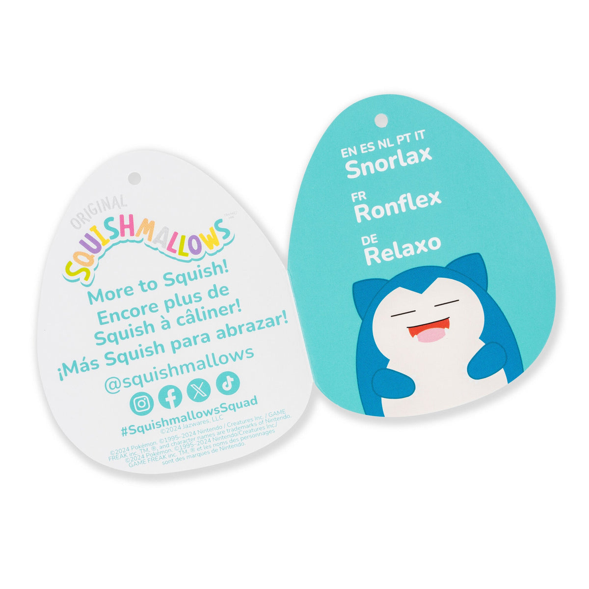 Squishmallows Signature | 3.5" Pokémon Snorlax Clip | Jazwares