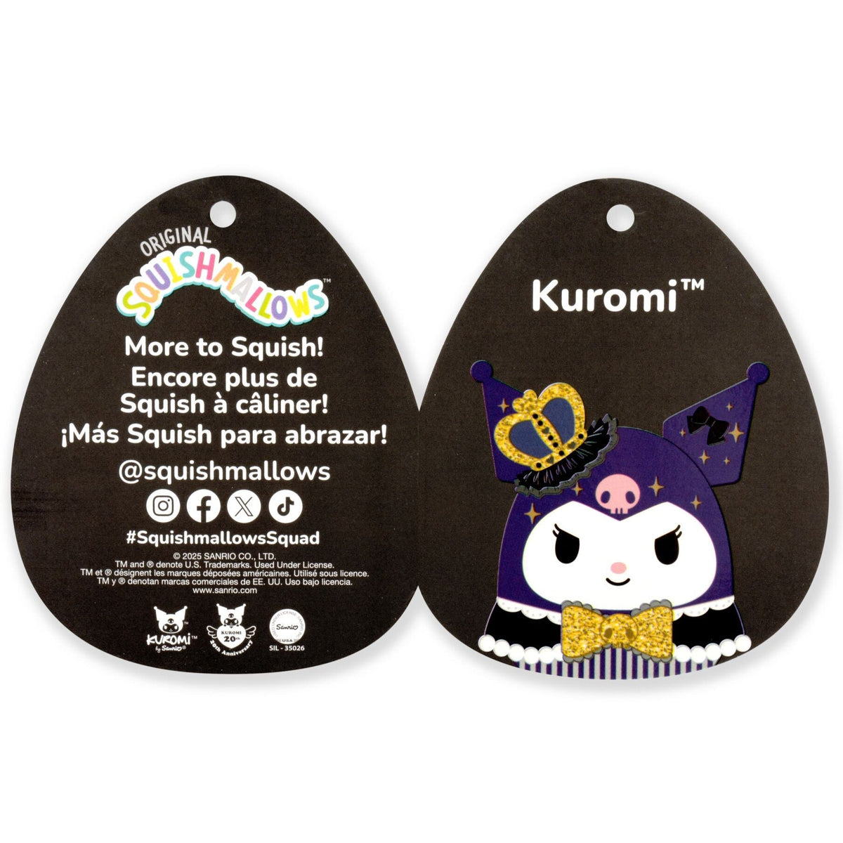 Squishmallows Sale | 12" Kuromi 20th Anniversary Kuromi | Jazwares