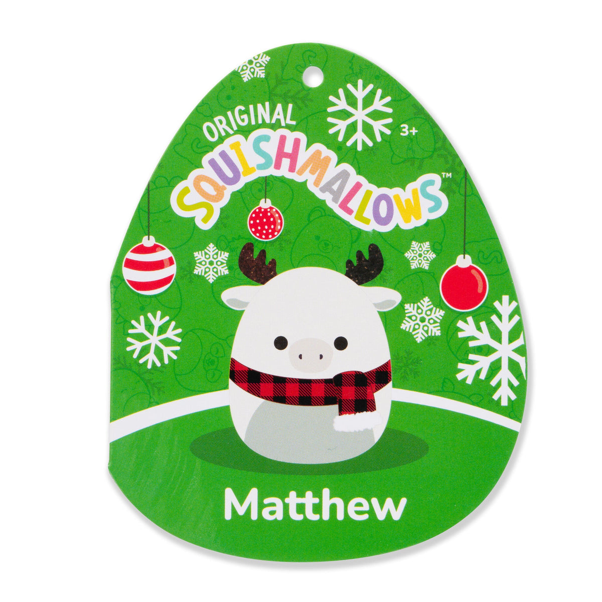Squishmallows Premium | 16" Matthew the White Moose with Glitter Antlers | Jazwares