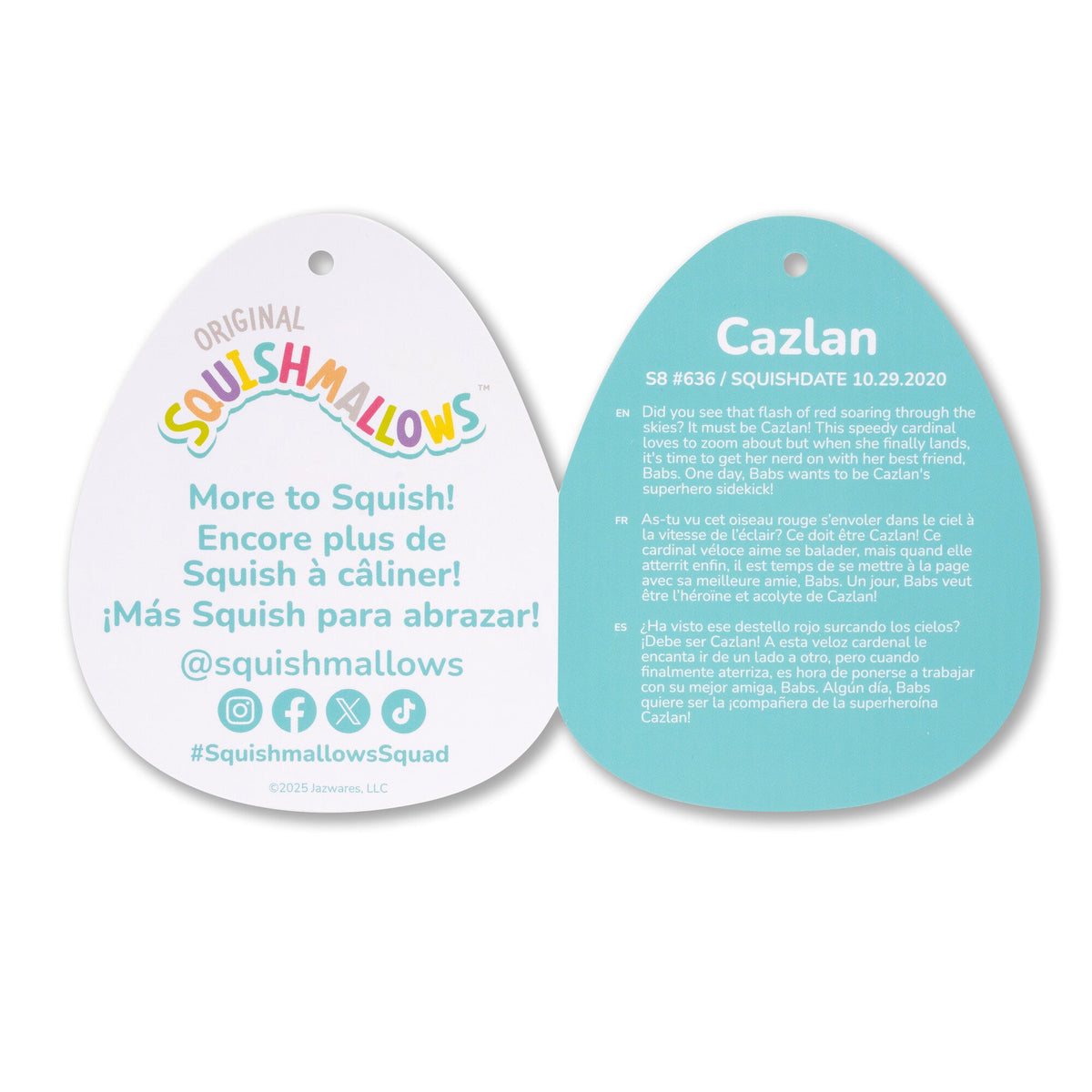 Squishmallows Trending | 8" Cazlan the Red Cardinal | Jazwares