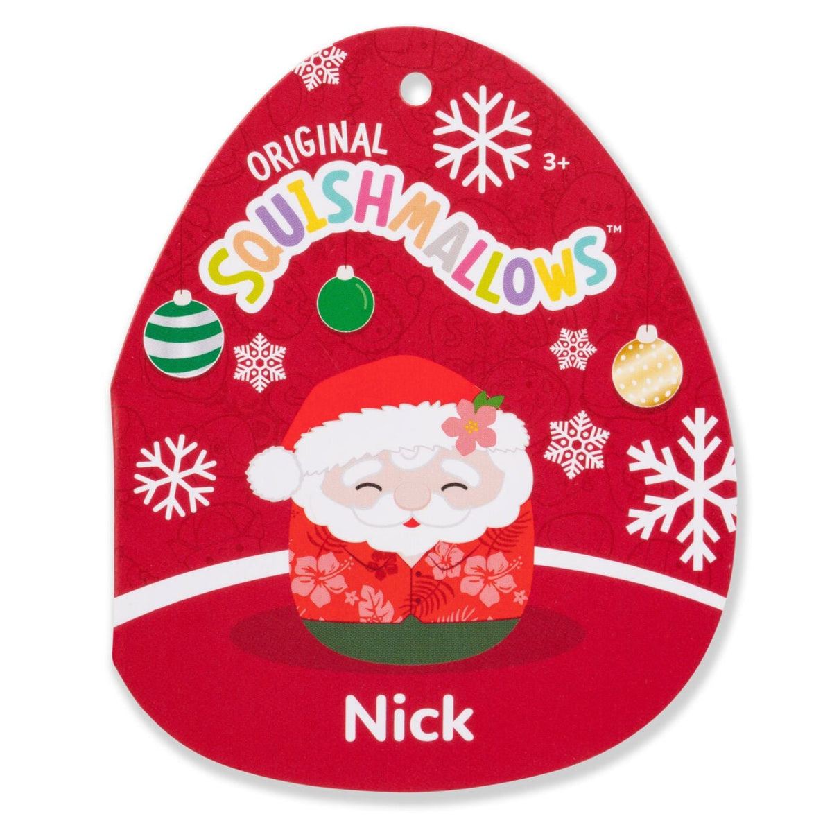 Squishmallows Top Pick | 14" Nick the Santa Claus in Red Hawaiian Shirt | Jazwares