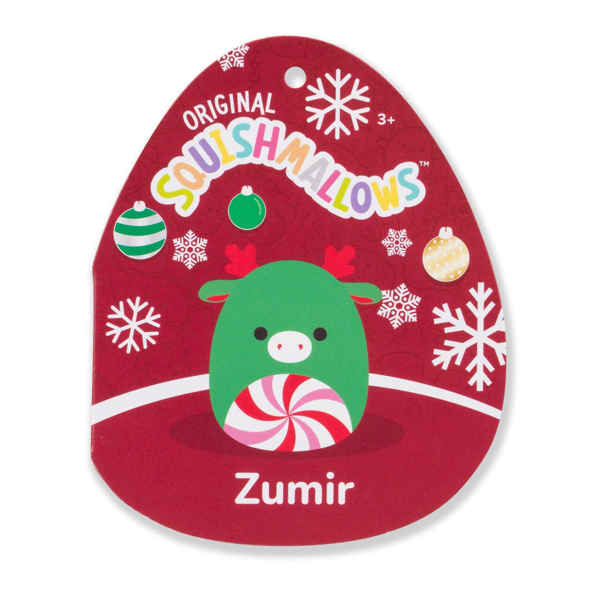 Squishmallows Customer Favorite | 5" Zumir the Green Moose with Peppermint Swirl Belly | Jazwares