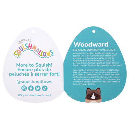 Squishmallows Classic | 16" Woodward the Brown and Tan Snowshoe Cat | Jazwares