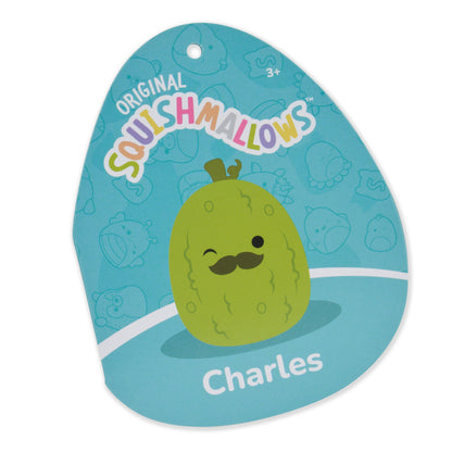 Squishmallows Sale | 12" Charles Pickle with Mustache | Jazwares
