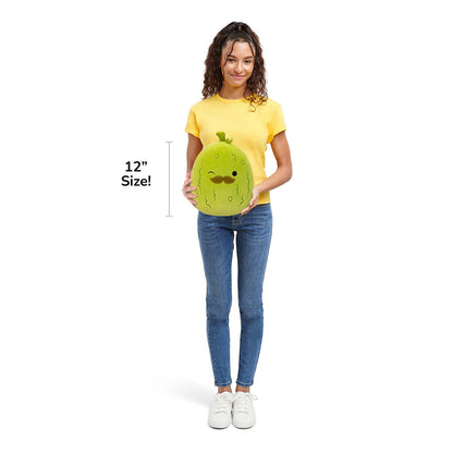 Squishmallows Sale | 12" Charles Pickle with Mustache | Jazwares