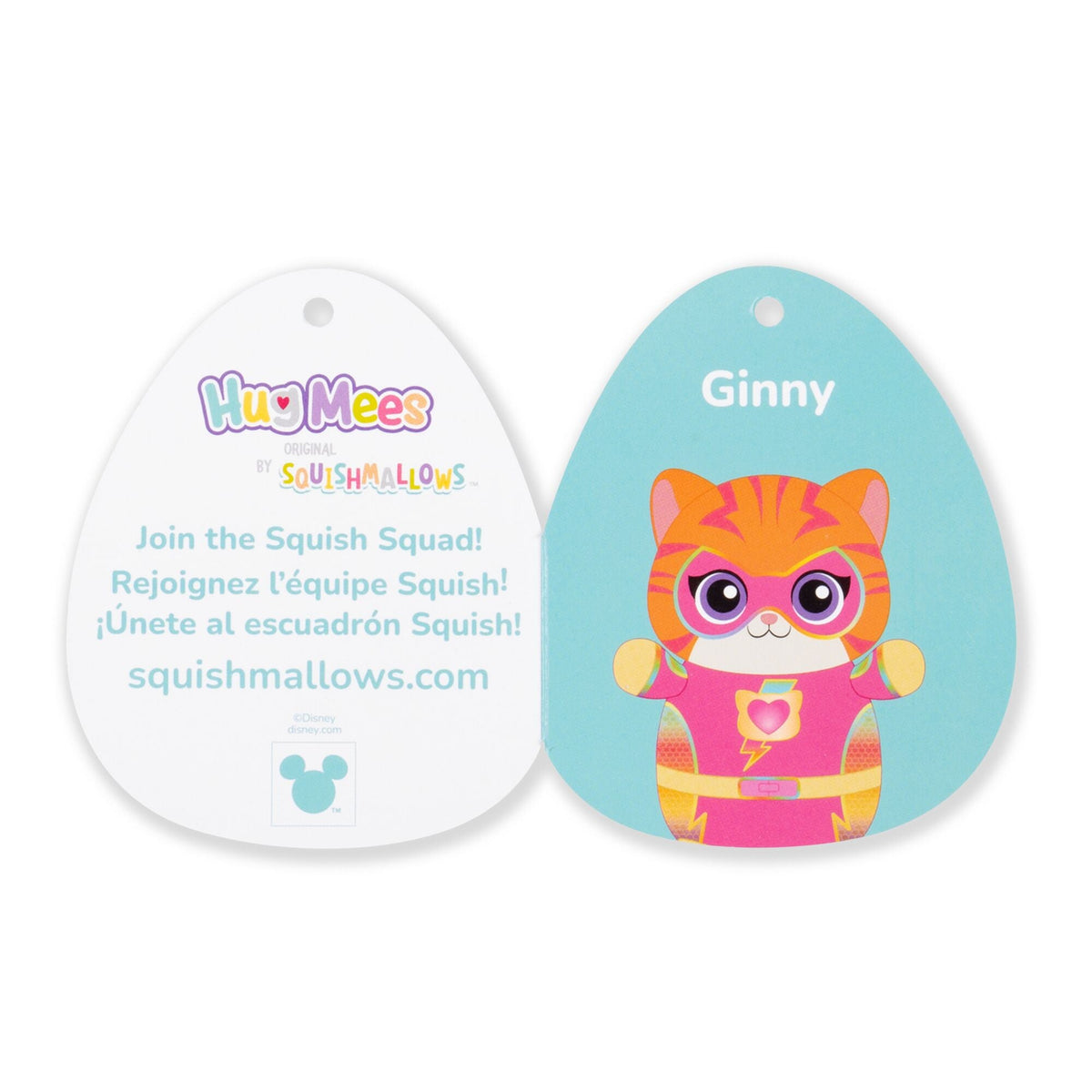 Squishmallows Popular | Disney SuperKitties 10" Ginny HugMees | Jazwares