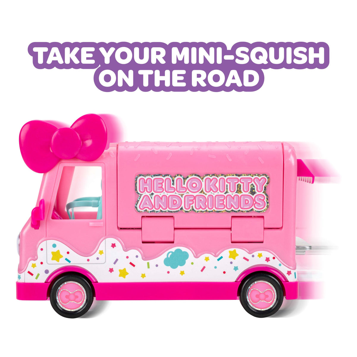 Squishmallows Hot Sale | Squish-a-longs Hello Kitty Cafe Truck Playset | Jazwares