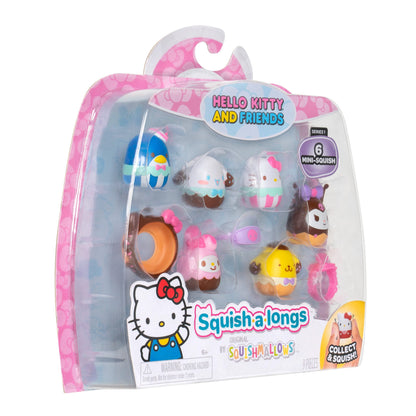Squishmallows New | Squish-a-longs Hello Kitty and Friends Ice Cream 6-Pack | Jazwares