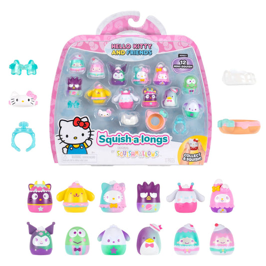 Squishmallows New | Squish-a-longs Hello Kitty and Friends Dreamland 12-Pack | Jazwares