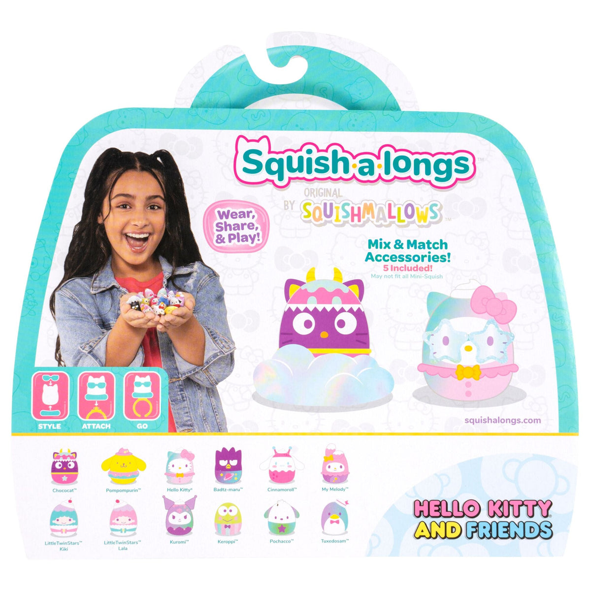 Squishmallows New | Squish-a-longs Hello Kitty and Friends Dreamland 12-Pack | Jazwares