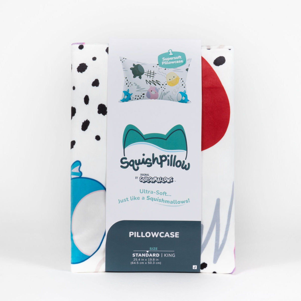 Squishmallows Hot Sale | "Squish Vibes" White SquishPillow Pillowcase (Standard)