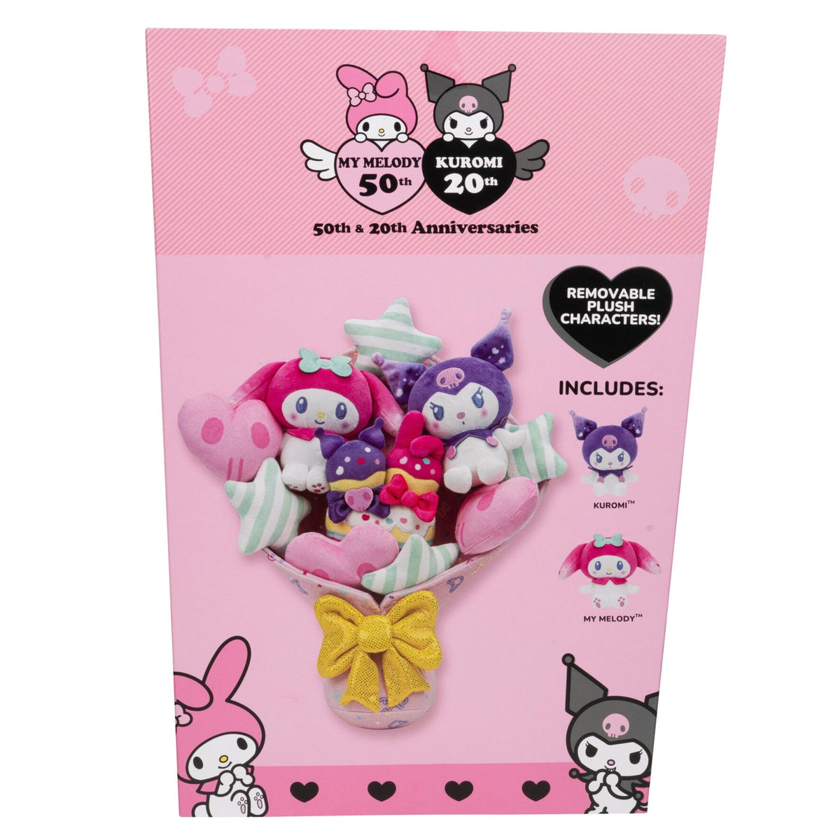 Squishmallows Top Pick | Hello Kitty and Friends 12" My Melody and Kuromi Anniversary Plush Bouquet | Jazwares