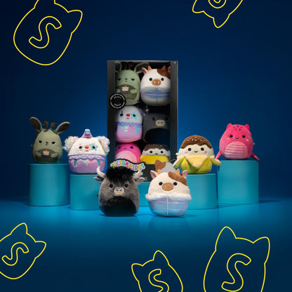 Squishmallows Smart Buy | Micromallows Select Series 6-Pack - Ronnie, Junie, X. Axis, Ennis, Martha, Lake | Jazwares