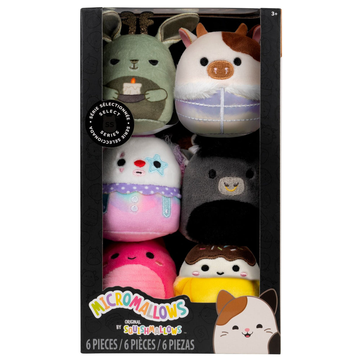 Squishmallows Smart Buy | Micromallows Select Series 6-Pack - Ronnie, Junie, X. Axis, Ennis, Martha, Lake | Jazwares