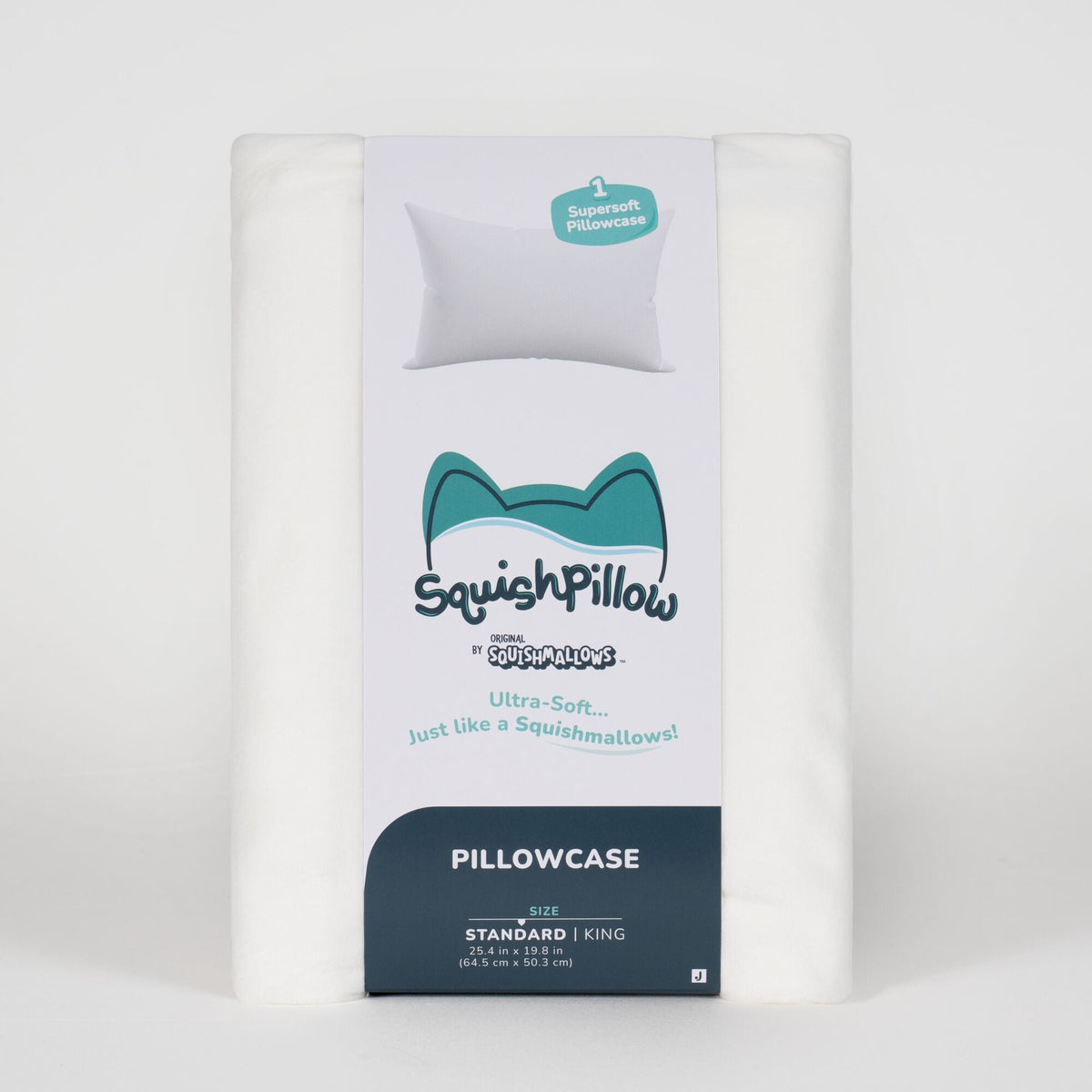 Squishmallows Customer Favorite | SquishPillow Pillowcase Solid Slumber White | Jazwares