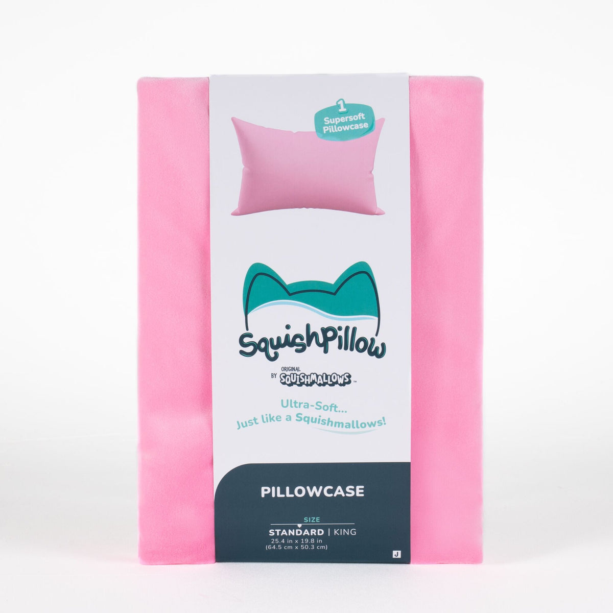 Squishmallows Great Value | SquishPillow Pillowcase Solid Slumber Pink | Jazwares