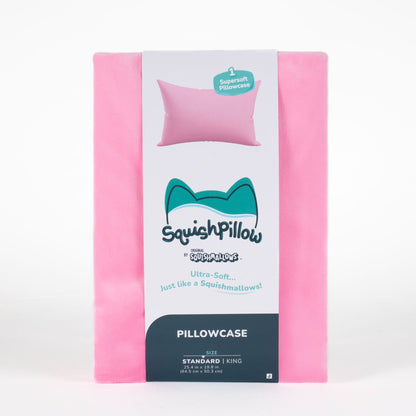 Squishmallows Great Value | SquishPillow Pillowcase Solid Slumber Pink | Jazwares