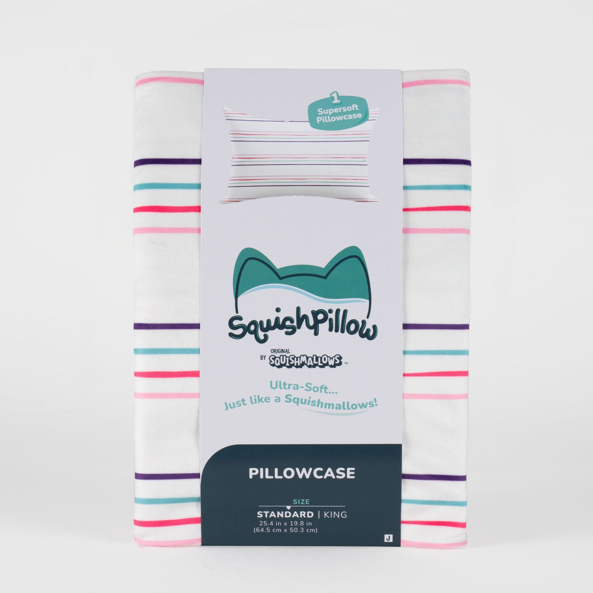 Squishmallows Great Value | SquishPillow Pillowcase Sweet Stripes | Jazwares