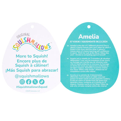 Squishmallows Popular | 8" Amelia the Yellow Cheese Mouse | Jazwares