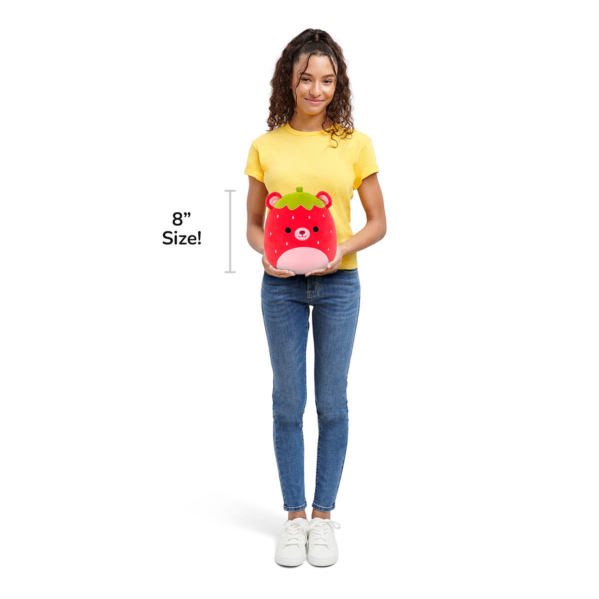 Squishmallows Popular | 8" Romeo the Red Strawberry Bear | Jazwares