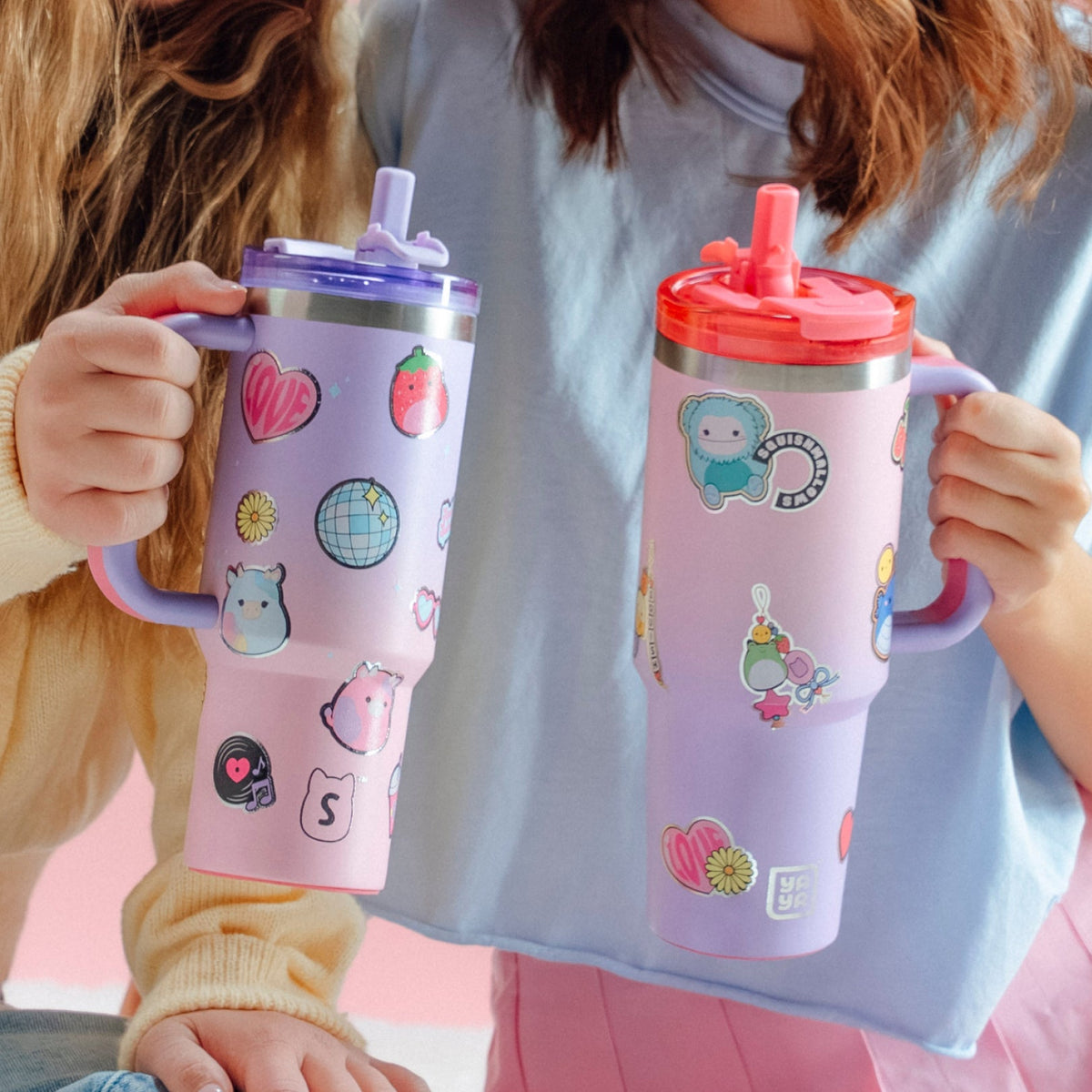 Squishmallows Customer Favorite | Sticker Bomb Tumbler with Straw