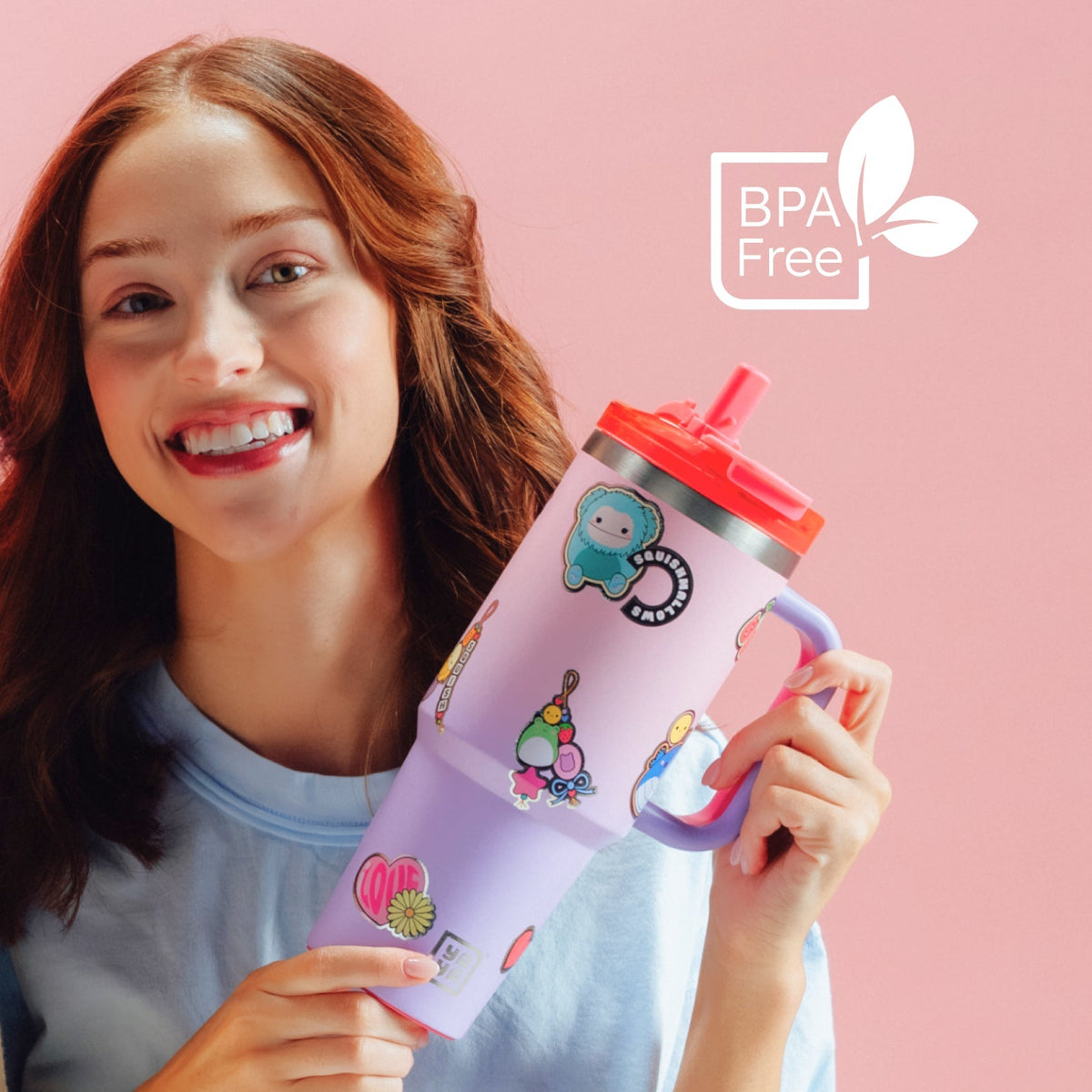 Squishmallows Customer Favorite | Sticker Bomb Tumbler with Straw