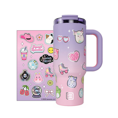 Squishmallows Customer Favorite | Sticker Bomb Tumbler with Straw