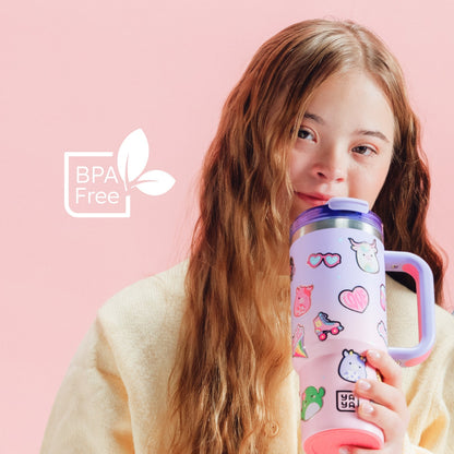 Squishmallows Customer Favorite | Sticker Bomb Tumbler with Straw