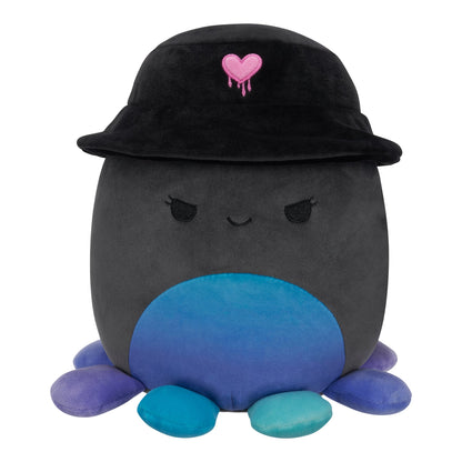 Squishmallows Best Price | 8" Yoko the Charcoal Grey Octopus with Bucket Hat | Jazwares