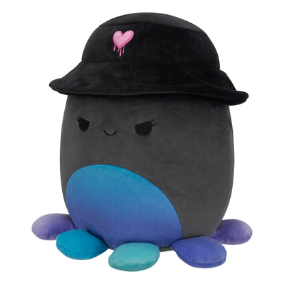 Squishmallows Best Price | 8" Yoko the Charcoal Grey Octopus with Bucket Hat | Jazwares