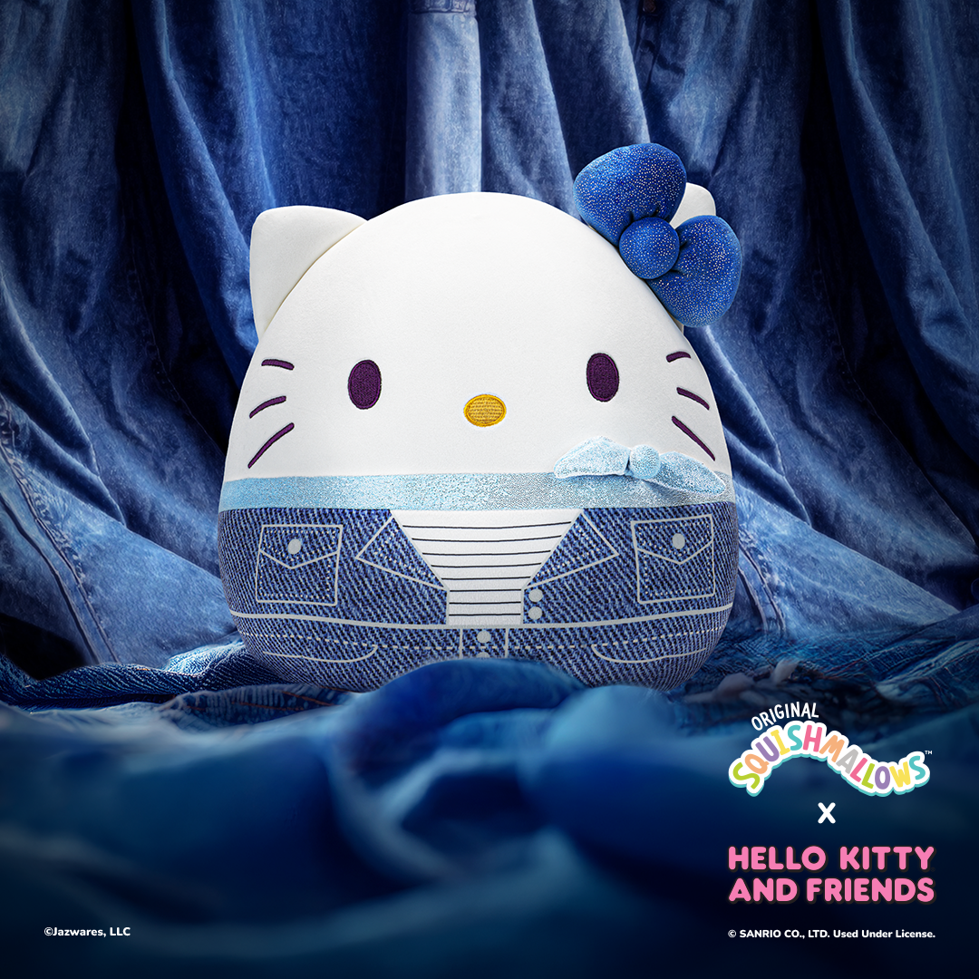 Squishmallows Popular | 12" Denim Hello Kitty | Jazwares