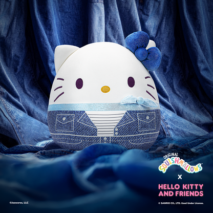 Squishmallows Popular | 12" Denim Hello Kitty | Jazwares