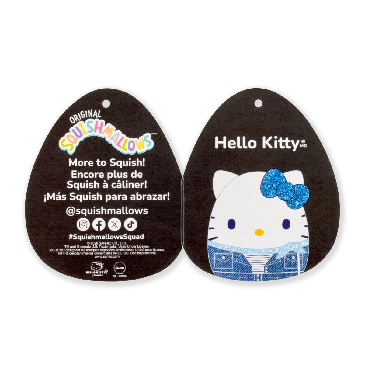 Squishmallows Popular | 12" Denim Hello Kitty | Jazwares