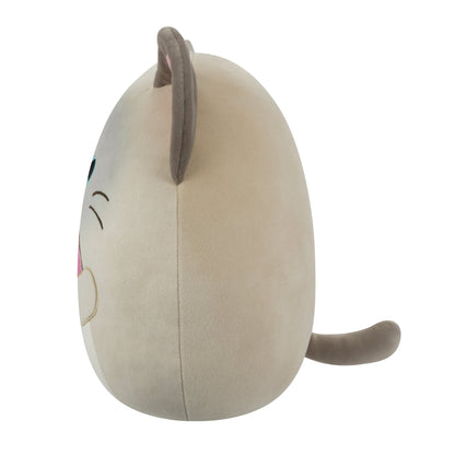 Squishmallows Sale | 12" Felton the Siamese Cat Holding Heart Churro | Jazwares