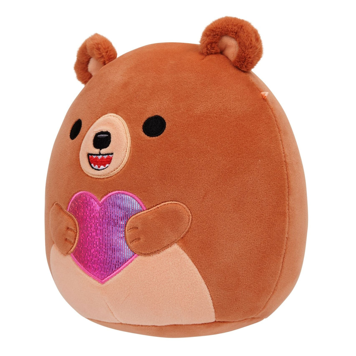 Squishmallows Value | 8" Stokely the Brown Kodiak Bear Holding a Heart | Jazwares