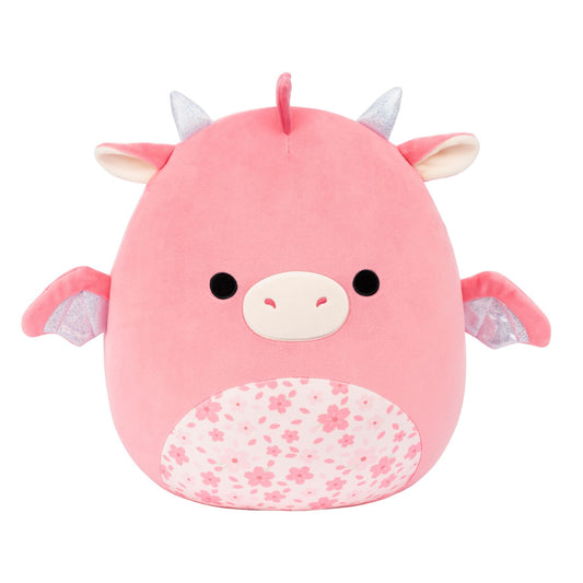 Squishmallows Latest | 14" Aegi the Pink Dragon with Sakura Print Belly | Jazwares