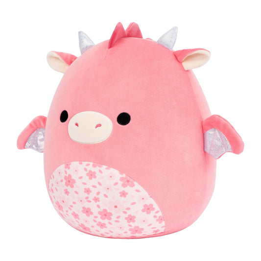 Squishmallows Latest | 14" Aegi the Pink Dragon with Sakura Print Belly | Jazwares