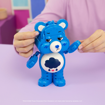 Squishmallows Latest | Care Bears Grumpy Bear Building Set - 7-Inch Buildable Articulated Fig