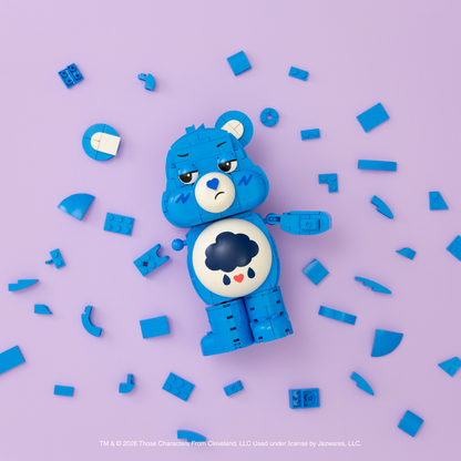 Squishmallows Latest | Care Bears Grumpy Bear Building Set - 7-Inch Buildable Articulated Fig