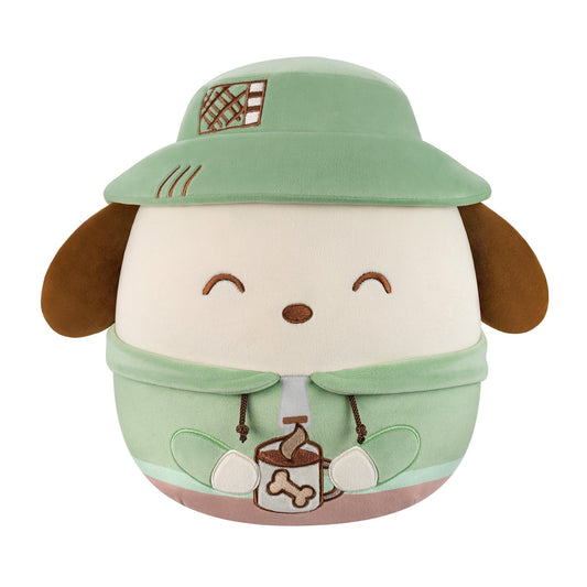 Squishmallows Customer Favorite | Hello Kitty and Friends 12" Cute Camping Pochacco | Jazwares