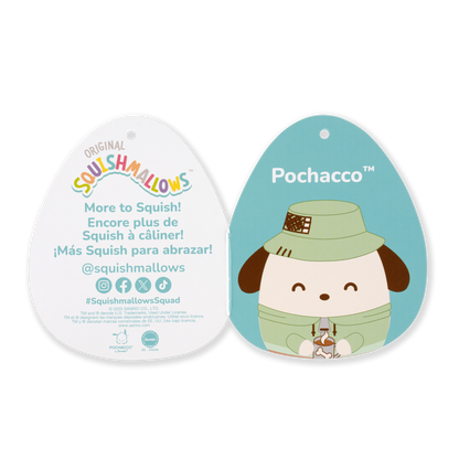Squishmallows Customer Favorite | Hello Kitty and Friends 12" Cute Camping Pochacco | Jazwares