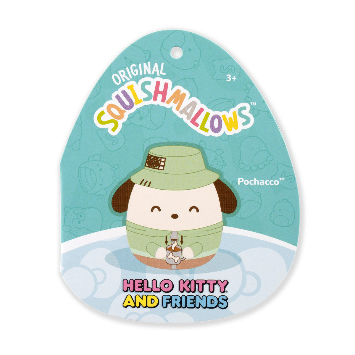 Squishmallows Customer Favorite | Hello Kitty and Friends 12" Cute Camping Pochacco | Jazwares