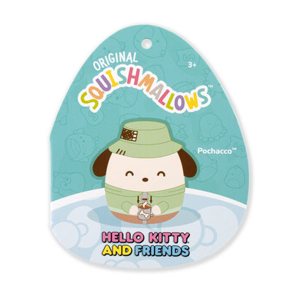 Squishmallows Customer Favorite | Hello Kitty and Friends 12" Cute Camping Pochacco | Jazwares