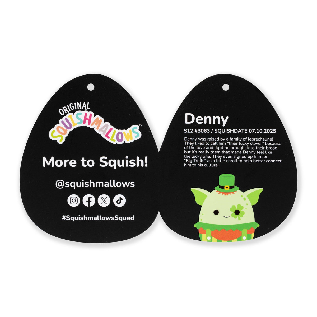 Squishmallows Trusted | 12" Select Series Denny the St. Patty's Day Troll | Jazwares
