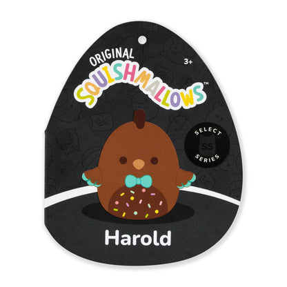 Squishmallows Premium | 8" Harold the Chocolate Chick with Bowtie | Jazwares