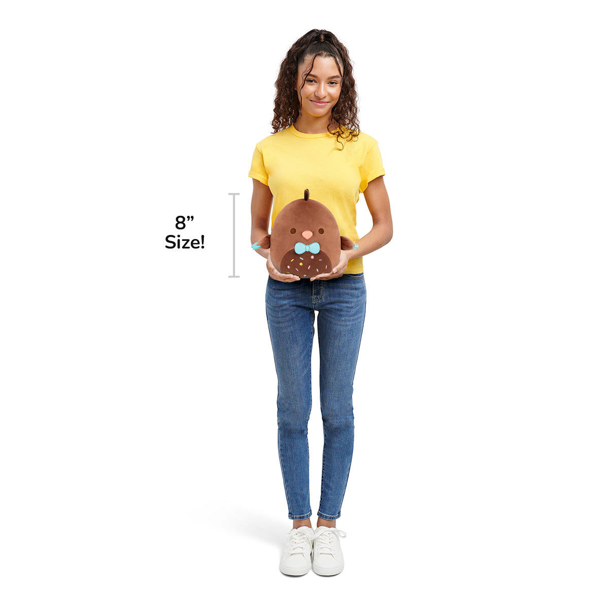 Squishmallows Premium | 8" Harold the Chocolate Chick with Bowtie | Jazwares